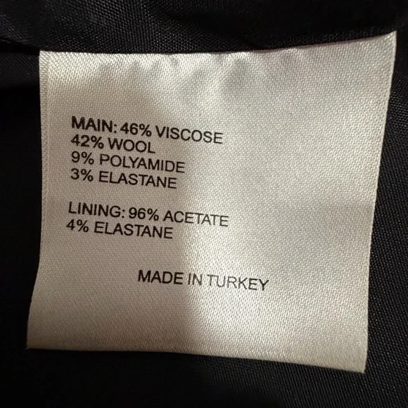 Karen Millen Black Pencil Skirt Wool Sz 6 Office Siren Corporate Chic Classic - Picture 9 of 9